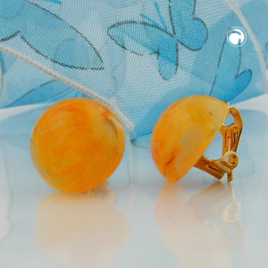 Clip, 17mm, gelb-orange-weiß marmoriert