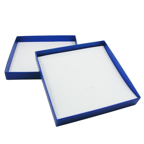 Schmuckschachtel 158x158x25mm für Collier/Schmuckset blau Kartonage