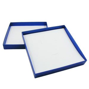 Schmuckschachtel 158x158x25mm für Collier/Schmuckset blau Kartonage