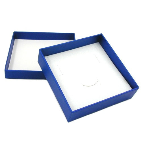 Schmuckschachtel 80x80x22mm für Armreif/Schmuckset blau Kartonage