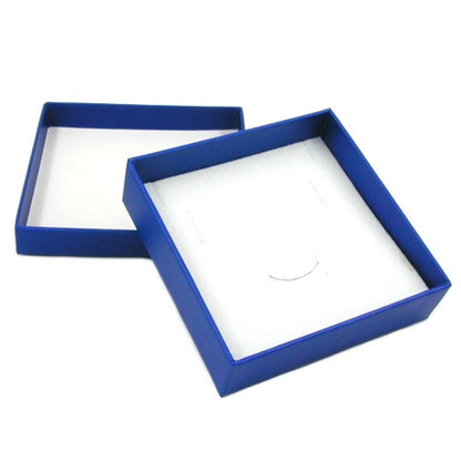Schmuckschachtel 80x80x22mm für Armreif/Schmuckset blau Kartonage