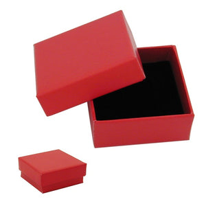 Schmuckschachtel 45x45x20mm für Kette/Ohrring rot Kartonage