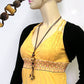 Kette, 2x Walze goldfarbig braun 90cm