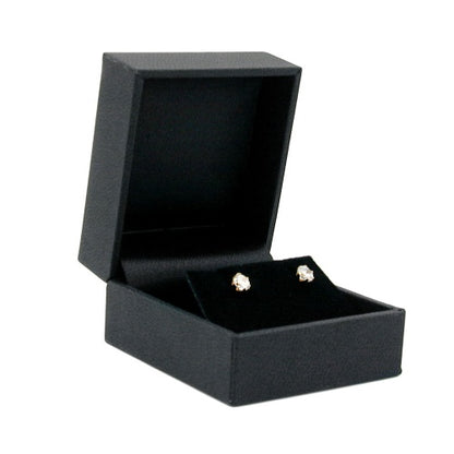 Schmuckschachtel 53x46x34mm Ohrring Leder-Imitat schwarz