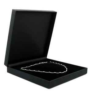 Schmuckschachtel 170x170x38mm Collier Leder-Imititat schwarz