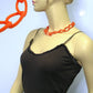 Kette Weitpanzer Kettenglieder Kunststoff apricot-matt 45cm
