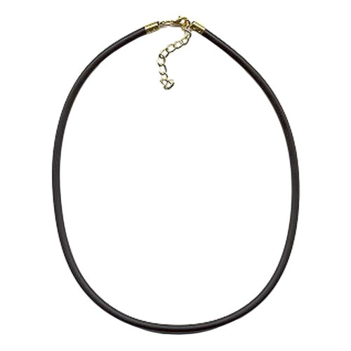 Rundschnur 4mm Vollgummikette Naturkautschuk Verschluss goldfarbig 40 - 90cm