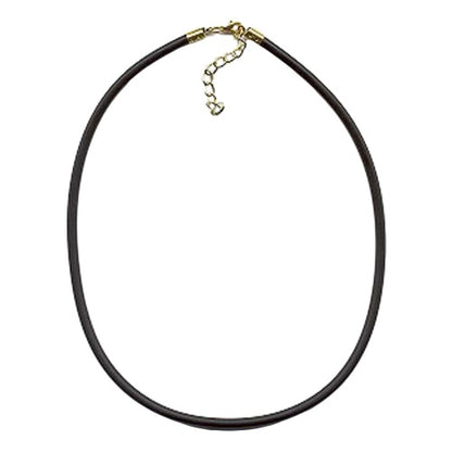 Rundschnur 4mm Vollgummikette Naturkautschuk Verschluss goldfarbig 40 - 90cm