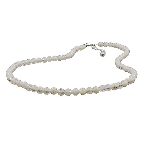 Kette 6mm Perle Kunststoff kristall-creme 40 - 50cm
