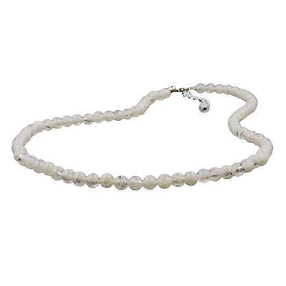 Kette 6mm Perle Kunststoff kristall-creme 40 - 50cm