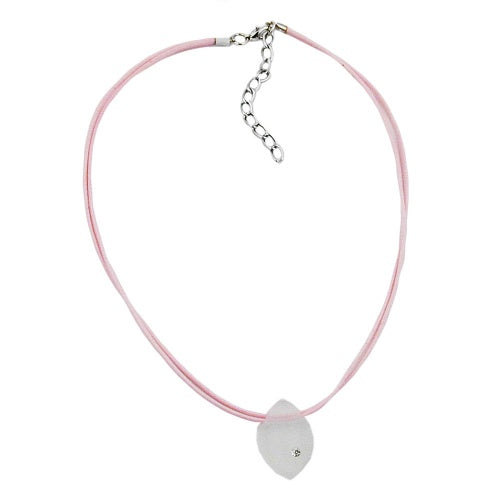 Kette, rosa kristall-transparent matt 38cm