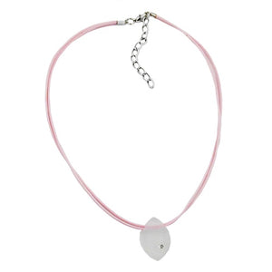 Kette, rosa kristall-transparent matt 38cm