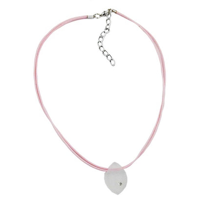 Kette, rosa kristall-transparent matt 38cm