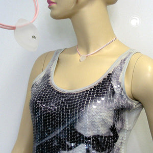 Kette, rosa kristall-transparent matt 38cm