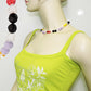 Kette 10mm Wabenperle Kunststoff multicolor und weiß-transparent 42cm