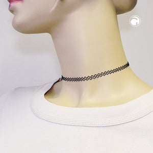 Kette 4 Stück flexible Tattoo-Kette schwarz 36cm