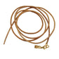 Lederband Rundschnur Rindleder 2mm natur gefärbt mit 1x Verschluss goldfarbig ca. 1m