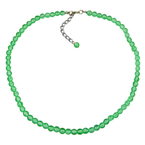 Kette 6mm Perle Kunststoff kiwi-transparent 42cm