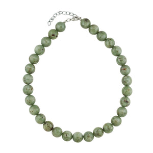 Kette 14mm Rundperle Kunststoff oliv-grün-braun-gesprenkelt