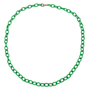 Kette 7mm Eloxalkette Anker weit oval grün-matt Aluminium 50cm