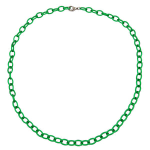 Kette 7mm Eloxalkette Anker weit oval grün-matt Aluminium 60cm