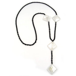 Kette 26mm Viereck Kunststoff wachsweiß Alu-Ankerkette schwarz 90cm