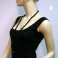 Kette 30x9mm Rillenolive Schliffolive Kunststoff schwarz glänzend 100cm