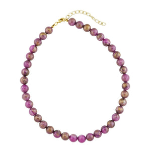Perlenkette lila-marmoriert 10mm Kunststoff 40-80cm
