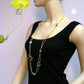 Sommercollier Kunststoff gelb-oliv 100cm
