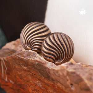 Clip ca.21mm Muscheldekor altgold-fbg.