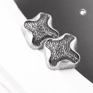 Clip Ohrring ca.27x29mm Kreuz abstrakt altsilberfarben Kunststoff
