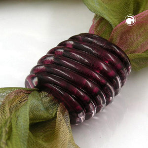 Tuchring 35x34x23mm Spirale Kunststoff pflaume-transparent glänzend