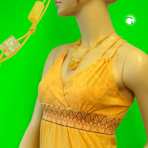 Kette, Ring, gelb-seidig, gelb-matt