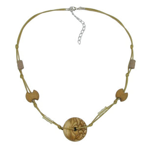 Kette, 5x Spiralperle rot-matt