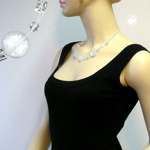 Kette, 3x Scheibe kristall-flitter
