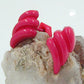 Stecker, streifig, pink, Vollplastik