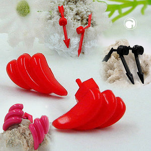 Set 4 Ohrstecker Modeschmuck Vollplastik
