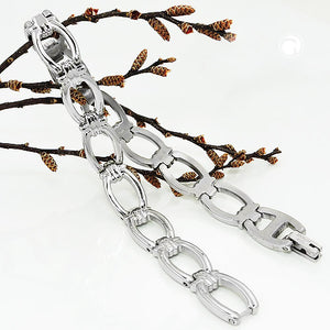 Armband 10mm Fantasiekette Damenarmband Edelstahl 21cm Gliederarmband