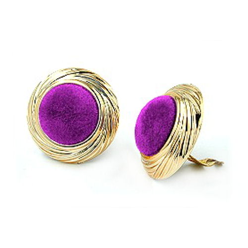 Clip Veloursamt lila mit goldfarben