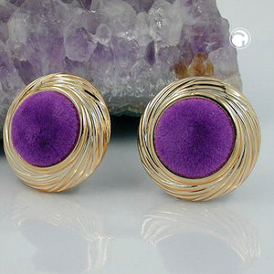 Clip Veloursamt lila mit goldfarben