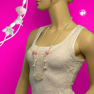 Kette, weiß-rosa, Blütenkelch