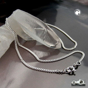 Kette 1,7mm Flachpanzerkette 2x diamantiert Silber 925 45/55/60cm