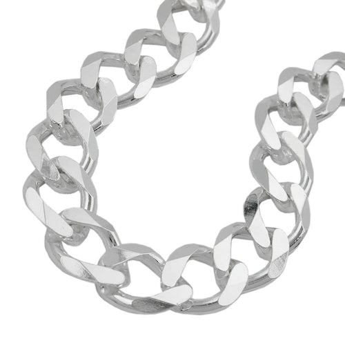 Armband/Kette 11x2mm Weitpanzer Silber 925 21/23/50cm