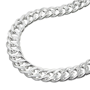 Armband/Kette 6mm Zwillingspanzerkette Silber 925 21/50cm