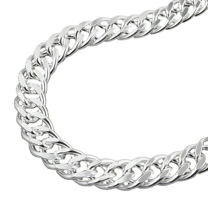 Armband/Kette 6mm Zwillingspanzerkette Silber 925 21/50cm