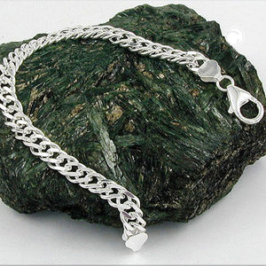 Armband/Kette 6mm Zwillingspanzerkette Silber 925 21/50cm