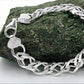 Armband 11x3,5mm Zwillingspanzer Silber 925 21cm