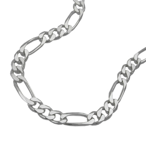Armband/Kette 4,8mm Figarokette flach Silber 925 19 - 60cm
