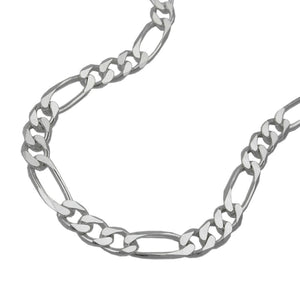 Armband/Kette 4,8mm Figarokette flach Silber 925 19 - 60cm