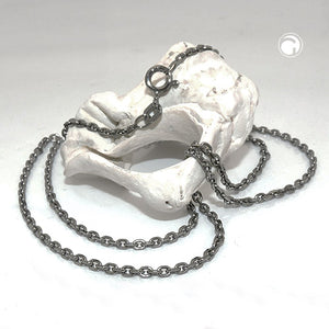 Kette 2mm Ankerkette rhodiniert Silber 925 40/45/60cm